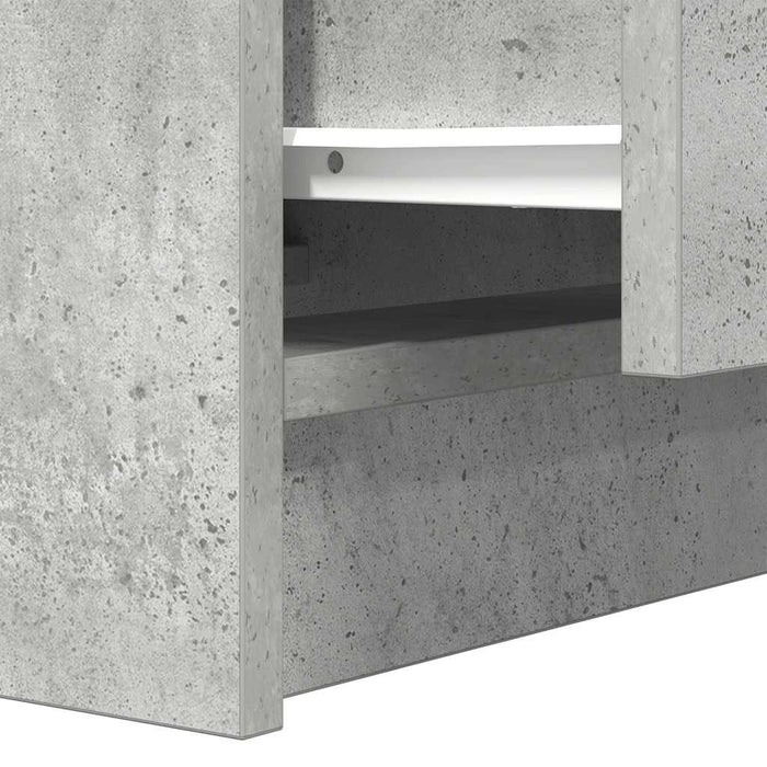 Noptiera cu 2 sertare gri beton 38x34x80 cm - WALTI WALTI