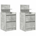 Noptiere cu 2 sertare 2 buc Beton Gri 38x34x80 cm - WALTI WALTI