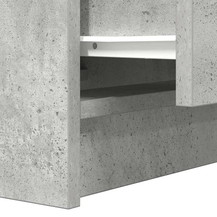 Noptiere cu 2 sertare 2 buc Beton Gri 38x34x80 cm - WALTI WALTI