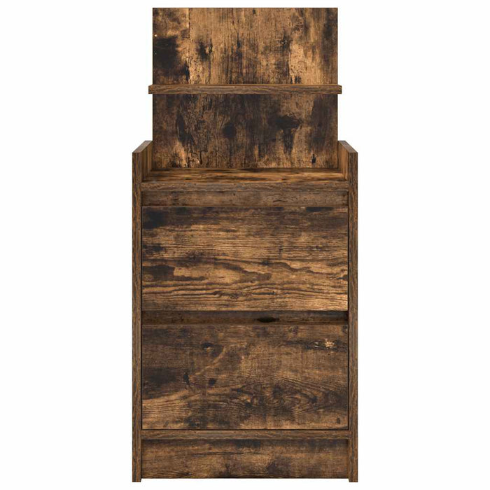 Noptiera cu 2 sertare stejar afumat 38x34x80 cm - WALTI WALTI