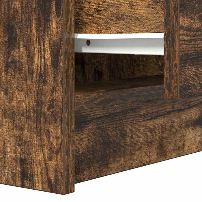 Noptiera cu 2 sertare stejar afumat 38x34x80 cm - WALTI WALTI
