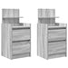 Noptiere cu 2 sertare 2 buc Gri Sonoma 38x34x80 cm - WALTI WALTI