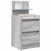 Noptiere cu 2 sertare 2 buc Gri Sonoma 38x34x80 cm - WALTI WALTI