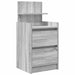 Noptiere cu 2 sertare 2 buc Gri Sonoma 38x34x80 cm - WALTI WALTI