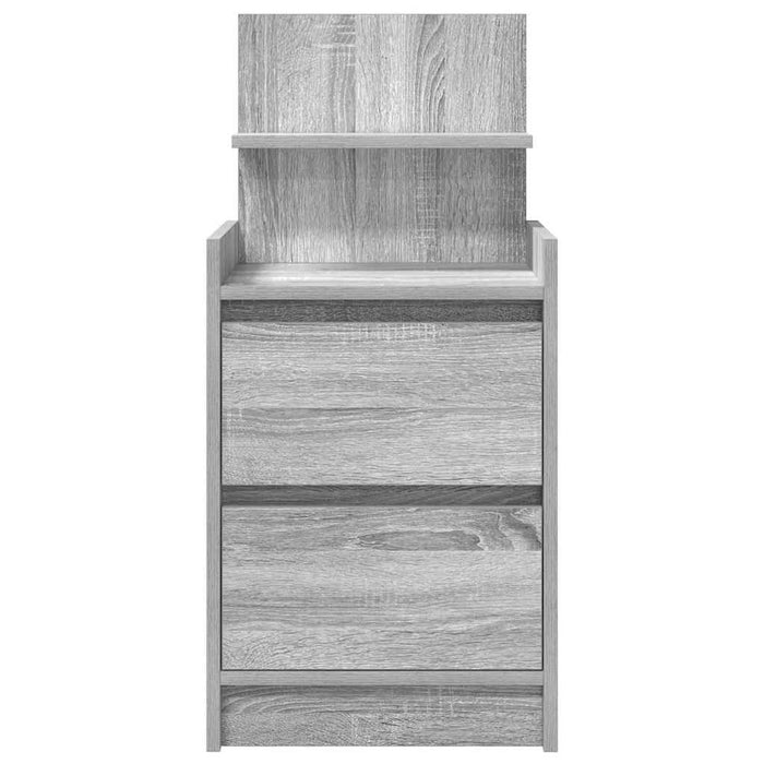 Noptiere cu 2 sertare 2 buc Gri Sonoma 38x34x80 cm - WALTI WALTI