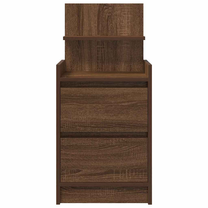 Noptiera cu 2 sertare Stejar maro 38x34x80 cm WALTI