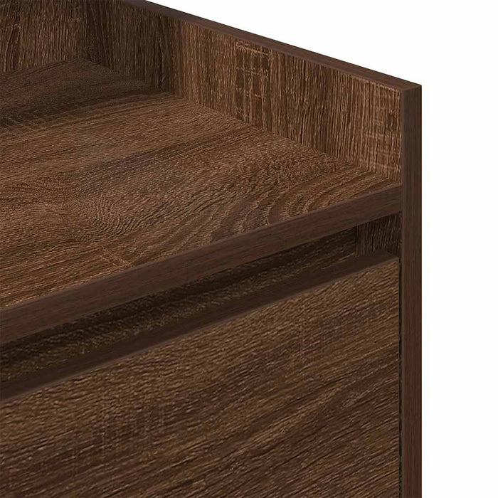 Noptiera cu 2 sertare Stejar maro 38x34x80 cm WALTI