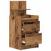 Noptiera cu 2 sertare din lemn vechi 38x34x80 cm - WALTI WALTI