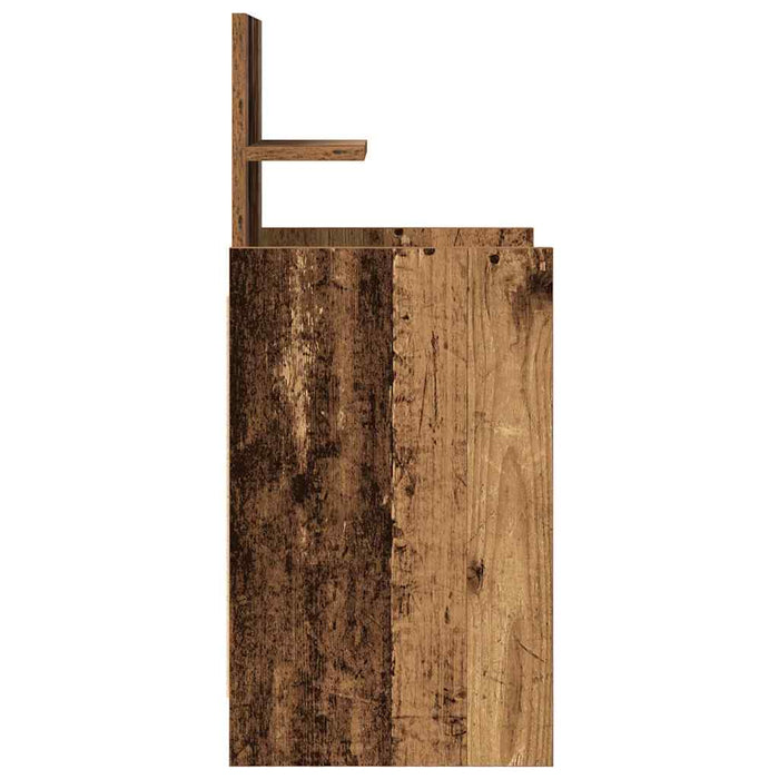 Noptiera cu 2 sertare din lemn vechi 38x34x80 cm - WALTI WALTI
