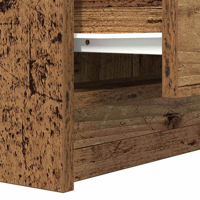 Noptiera cu 2 sertare din lemn vechi 38x34x80 cm - WALTI WALTI
