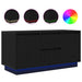 Dulap TV cu lumini LED Stejar negru 100x41x50 cm - WALTI WALTI