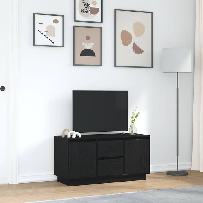 Dulap TV cu lumini LED Stejar negru 100x41x50 cm - WALTI WALTI