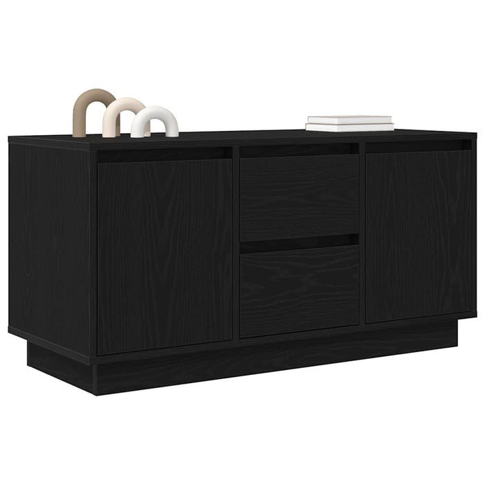 Dulap TV cu lumini LED Stejar negru 100x41x50 cm - WALTI WALTI