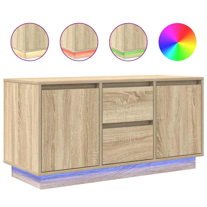 Comodă TV cu lumini LED, stejar sonoma,100x41x50 cm - WALTI WALTI