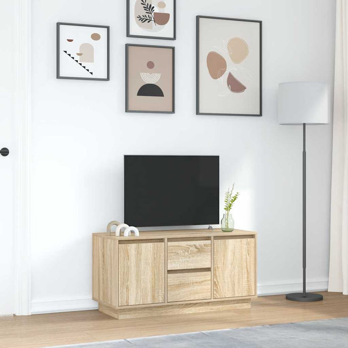 Comodă TV cu lumini LED, stejar sonoma,100x41x50 cm - WALTI WALTI