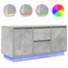 Comodă TV cu lumini LED, gri beton, 100x41x50 cm - WALTI WALTI