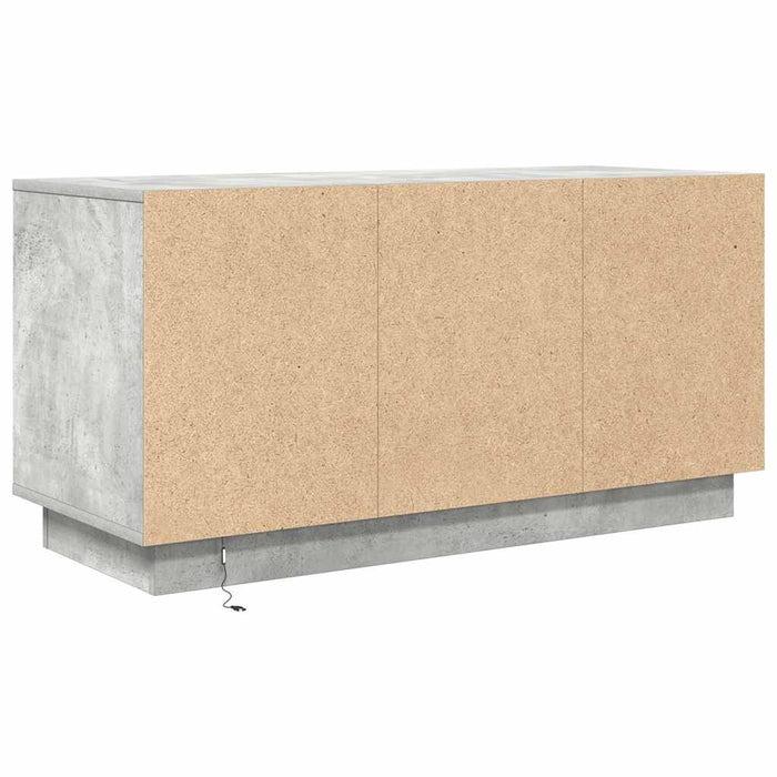 Comodă TV cu lumini LED, gri beton, 100x41x50 cm - WALTI WALTI