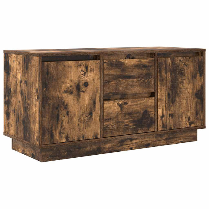 Comodă TV cu lumini LED, stejar fumuriu, 100x41x50 cm - WALTI WALTI