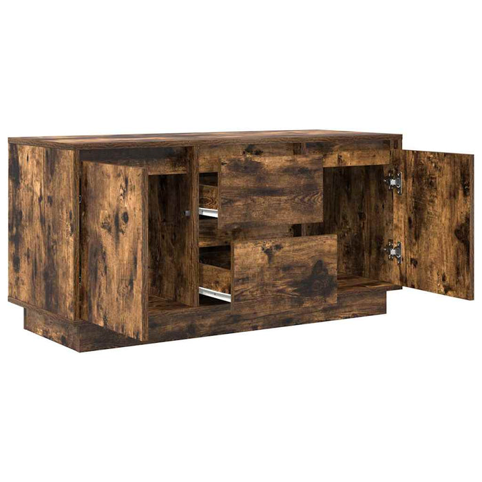 Comodă TV cu lumini LED, stejar fumuriu, 100x41x50 cm - WALTI WALTI