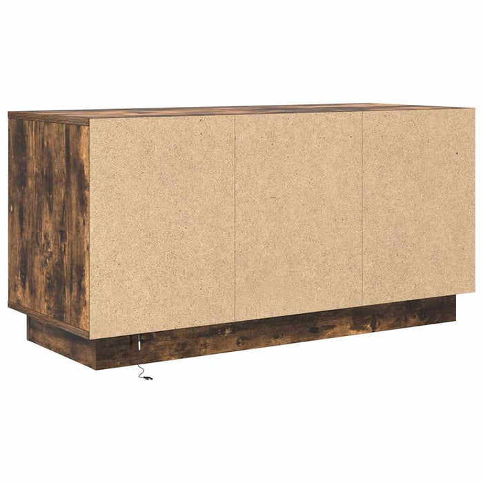 Comodă TV cu lumini LED, stejar fumuriu, 100x41x50 cm - WALTI WALTI