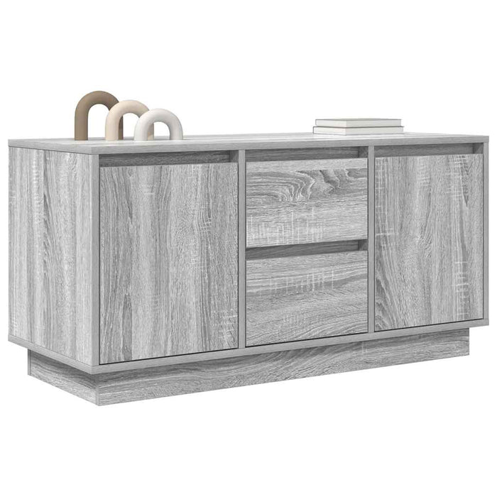 Comodă TV cu lumini LED, gri sonoma, 100x41x50 cm - WALTI WALTI
