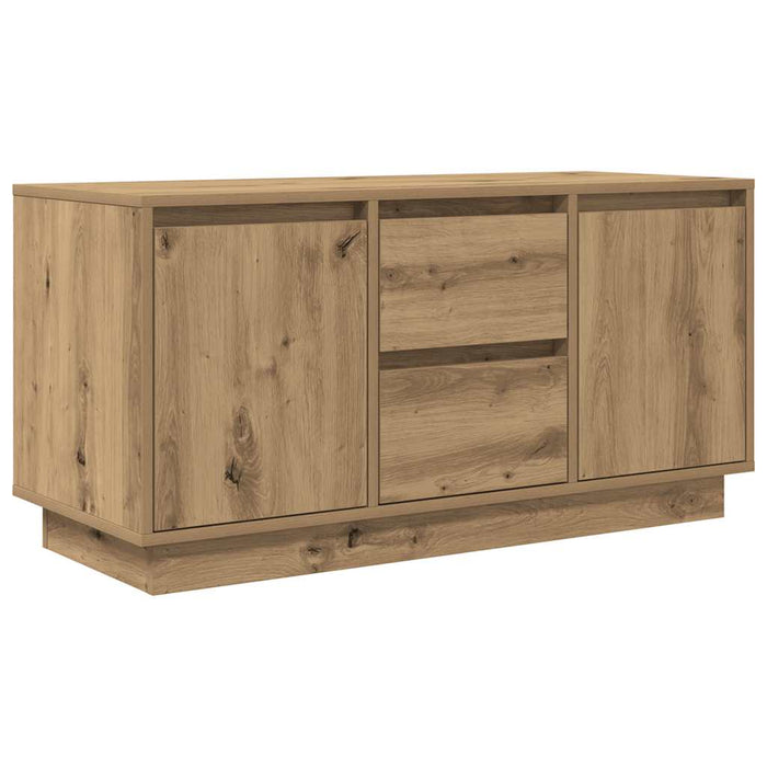 Comodă TV cu lumini LED, stejar artizanal, 100x41x50 cm - WALTI WALTI