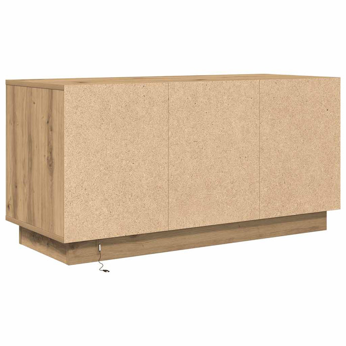 Comodă TV cu lumini LED, stejar artizanal, 100x41x50 cm - WALTI WALTI