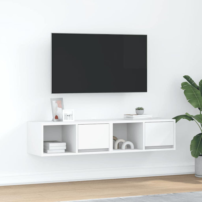 Dulapuri TV 2 buc Alb 60x31x25,5 cm Lemn prelucrat - WALTI WALTI