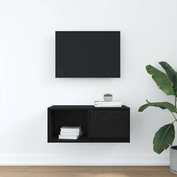Dulap TV Stejar negru 60x31x25,5 cm Lemn prelucrat - WALTI WALTI
