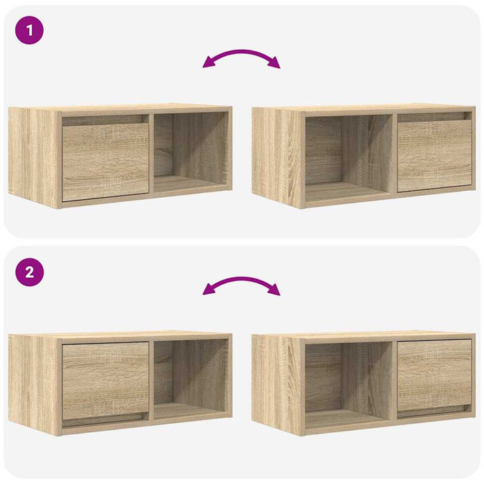 Dulap TV Stejar Sonoma 60x31x25,5 cm Lemn prelucrat - WALTI WALTI
