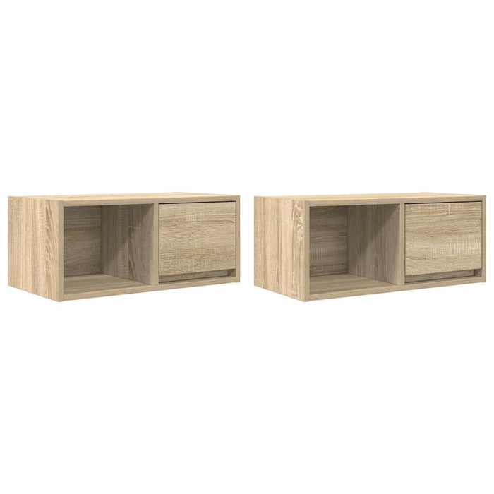 Dulapuri TV 2 buc Stejar Sonoma 60x31x25,5 cm Lemn prelucrat - WALTI WALTI
