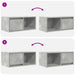 Dulapuri TV 2 buc Beton Gri 60x31x25,5 cm Lemn prelucrat - WALTI WALTI