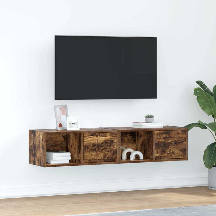 Dulapuri TV 2 buc Stejar afumat 60x31x25,5 cm Lemn prelucrat - WALTI WALTI