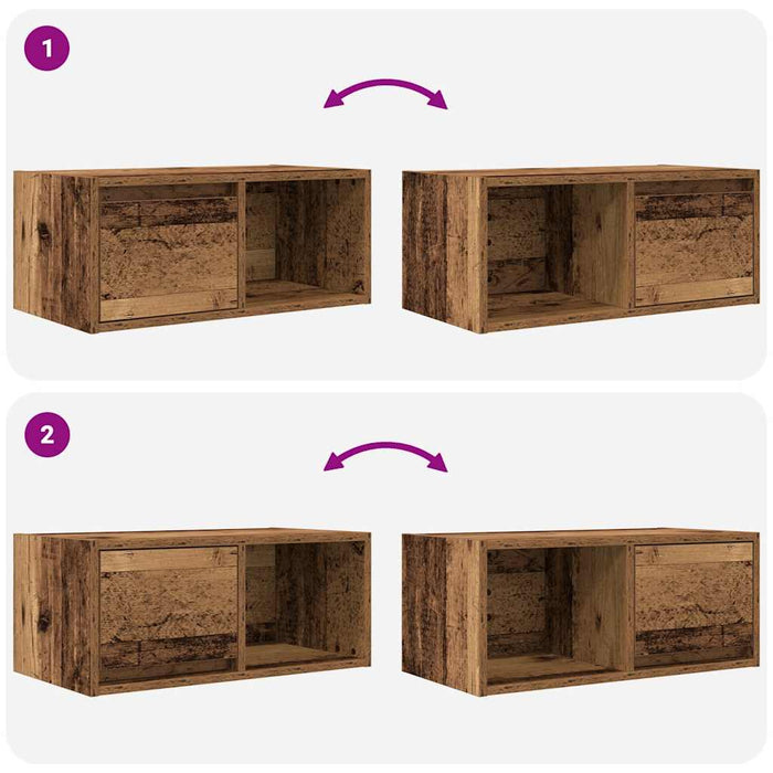 Dulap TV Lemn vechi 60x31x25,5 cm Lemn prelucrat - WALTI WALTI