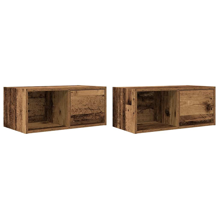 Dulapuri TV 2 buc Lemn vechi 60x31x25,5 cm Lemn prelucrat - WALTI WALTI