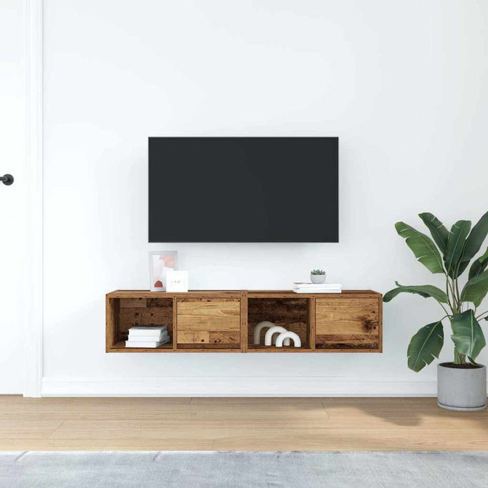 Dulapuri TV 2 buc Lemn vechi 60x31x25,5 cm Lemn prelucrat - WALTI WALTI