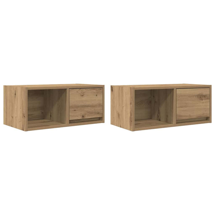 Dulapuri TV 2 buc Stejar Artisan 60x31x25,5 cm Lemn prelucrat - WALTI WALTI