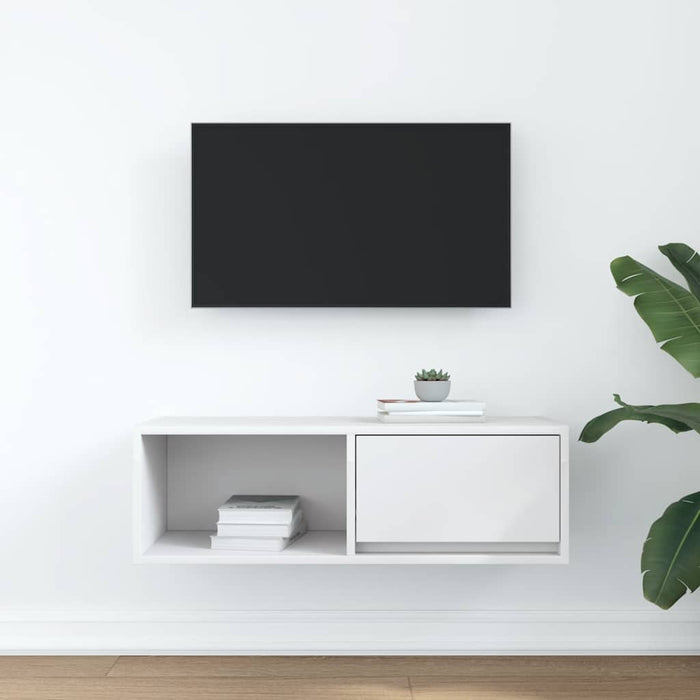 Dulap TV alb 80x31x25,5 cm lemn prelucrat - WALTI WALTI