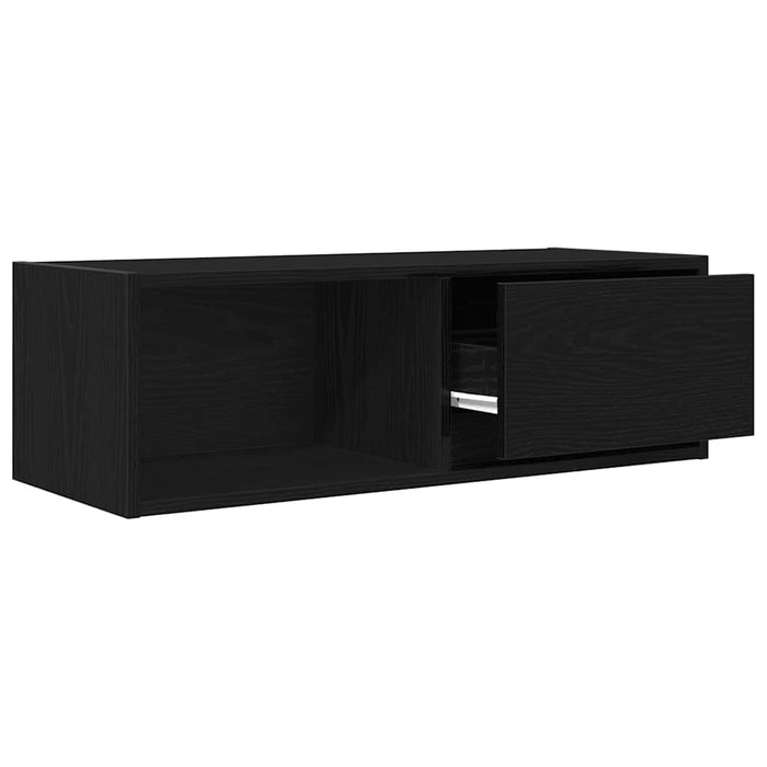 Dulap TV Stejar negru 80x31x25,5 cm Lemn prelucrat - WALTI WALTI
