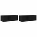 Dulapuri TV 2 buc Stejar negru 80x31x25,5 cm Lemn prelucrat - WALTI WALTI