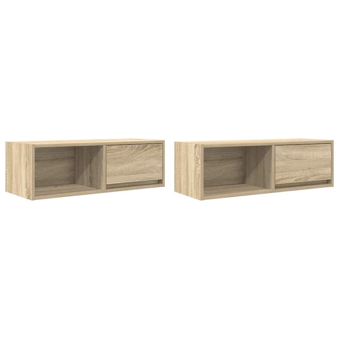 Dulapuri TV 2 buc Stejar Sonoma 80x31x25,5 cm Lemn prelucrat - WALTI WALTI