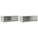 Dulapuri TV 2 buc Beton Gri 80x31x25,5 cm Lemn prelucrat - WALTI WALTI
