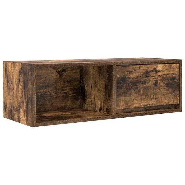 Dulap TV stejar afumat 80x31x25,5 cm din lemn de prelucrare - WALTI WALTI