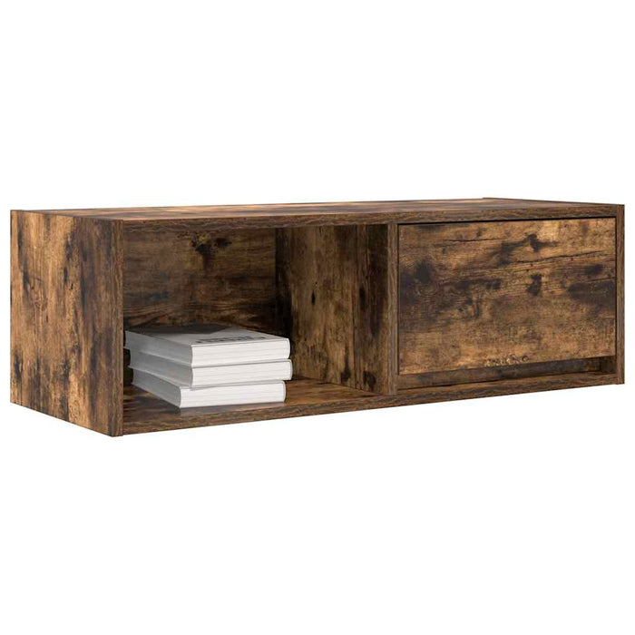 Dulap TV stejar afumat 80x31x25,5 cm din lemn de prelucrare - WALTI WALTI