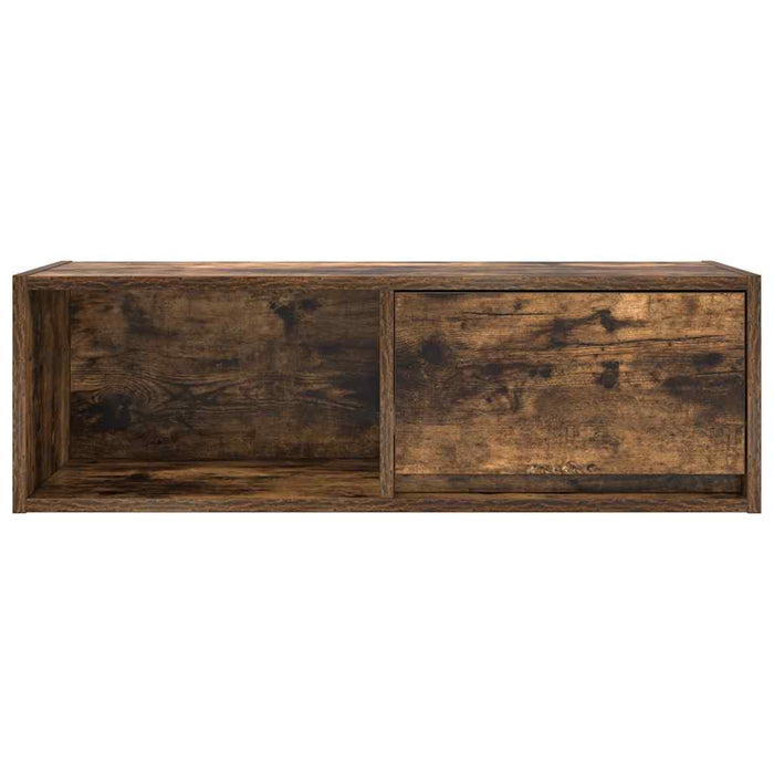 Dulap TV stejar afumat 80x31x25,5 cm din lemn de prelucrare - WALTI WALTI