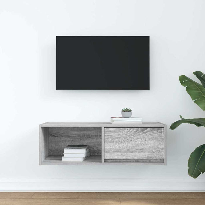 Dulap TV Gri Sonoma 80x31x25,5 cm lemn prelucrat - WALTI WALTI