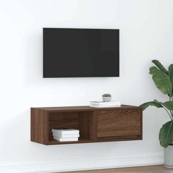 Dulap TV Stejar maro 80x31x25,5 cm Lemn prelucrat WALTI