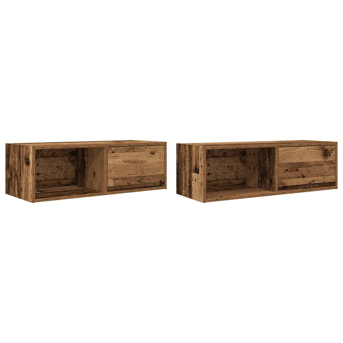 Dulapuri TV 2 buc Lemn vechi 80x31x25,5 cm Lemn prelucrat - WALTI WALTI