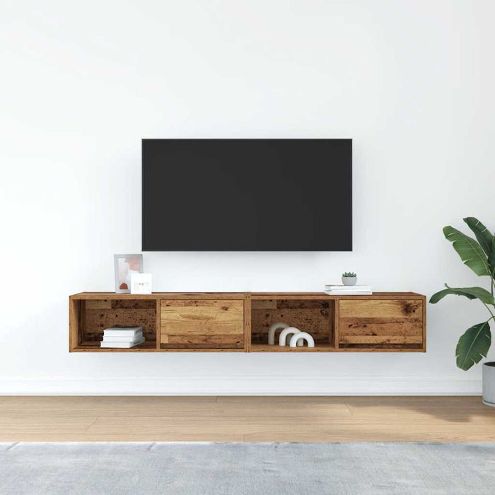 Dulapuri TV 2 buc Lemn vechi 80x31x25,5 cm Lemn prelucrat - WALTI WALTI