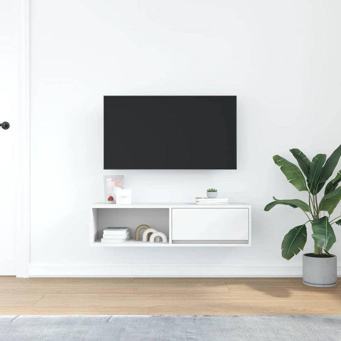 Dulap TV alb 100x31x25,5 cm lemn prelucrat - WALTI WALTI